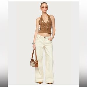 NWT edikted contrast stitch pant